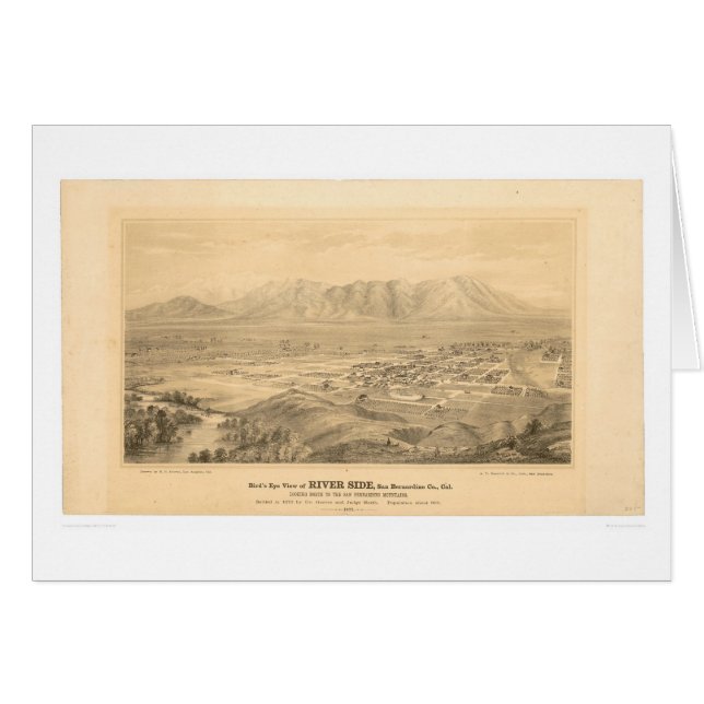 Riverside, CA. Panoramic Map 1877 (1404C) (Front Horizontal)