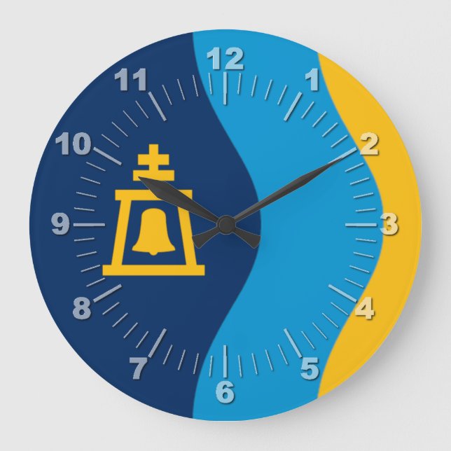 Riverside (California) flag Large Clock (Front)