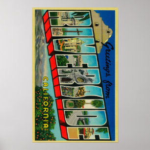 Riverside, California - Large Letter Scenes Poster