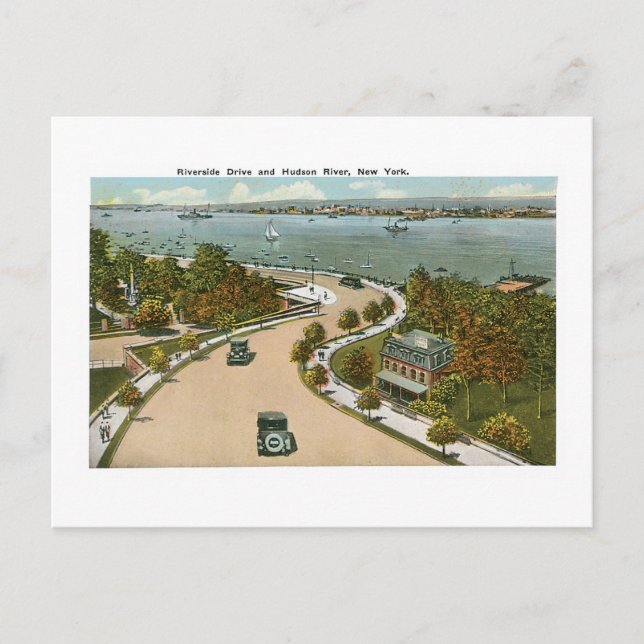 Riverside Drive, Hudson River, NY Postcard (Front)