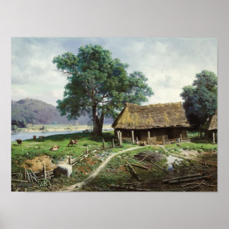Riverside Farmstead, 1858 Poster