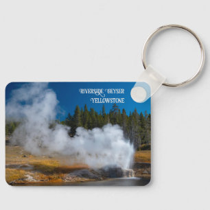 Riverside Geyser Eruption Yellowstone Key Ring