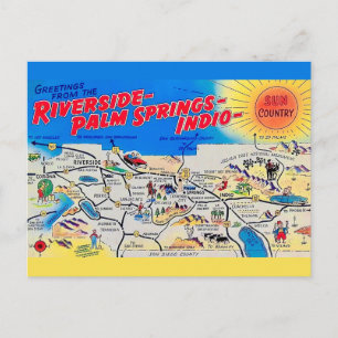 Riverside - Palm Springs Postcard