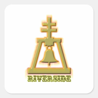 Riverside Raincross Square Sticker