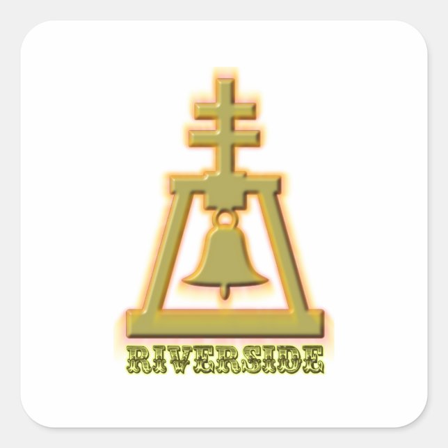 Riverside Raincross Square Sticker (Front)