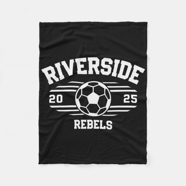 Riverside Rebels Soccer Ll 2025  Fleece Blanket (Front)