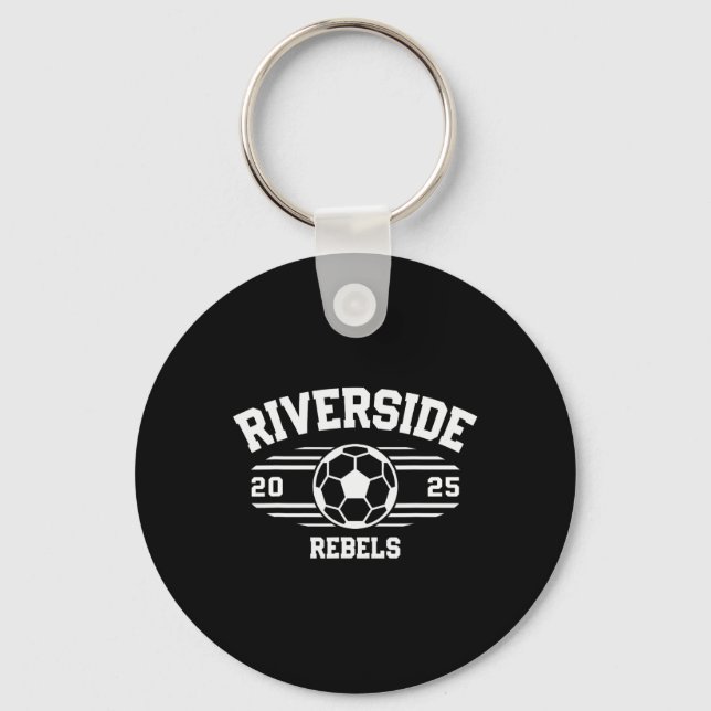Riverside Rebels Soccer Ll 2025  Key Ring (Front)