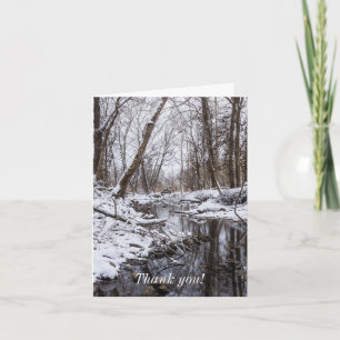 Riverside Snow Thank You Card