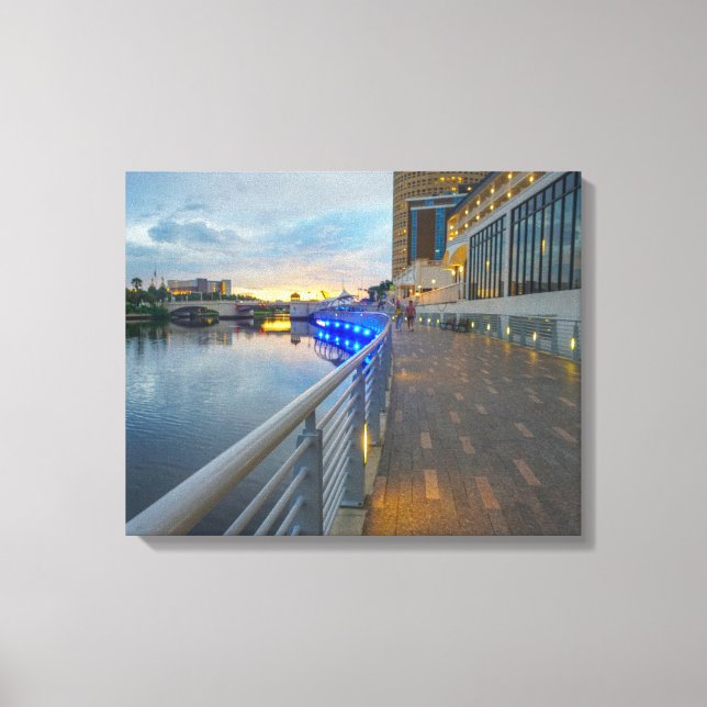 Riverwalk at Tampa Florida Canvas Print (Front)