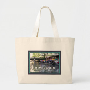 Riverwalk, San Antonio, TEXAS Large Tote Bag