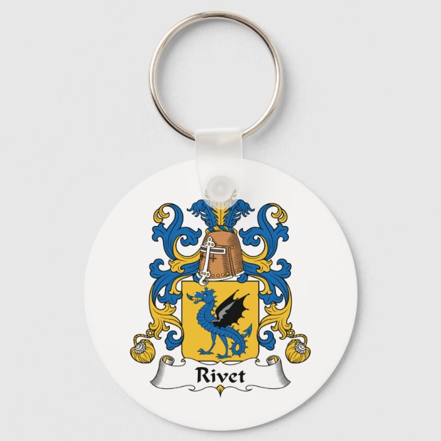 Rivet Family Crest Key Ring (Front)