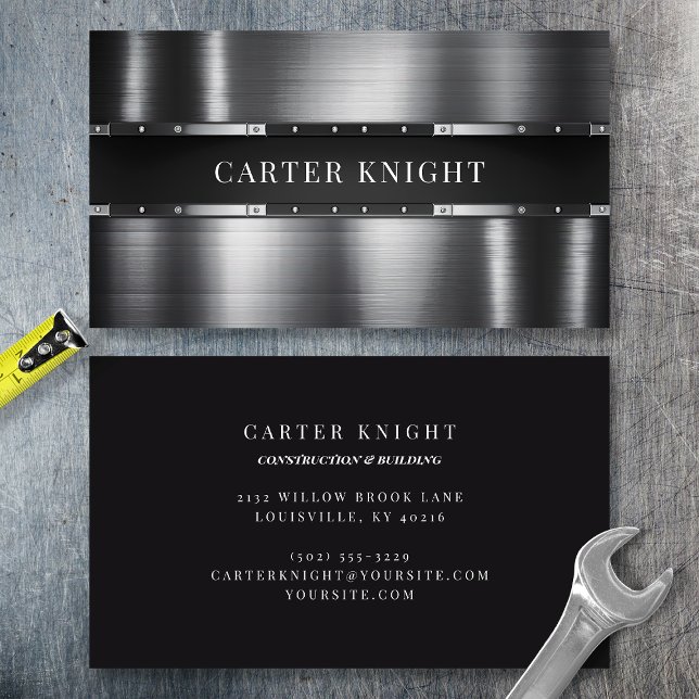 Riveted Metal Industrial  Business Card (Creator Uploaded)