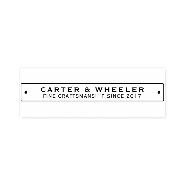 Riveted Tag Custom Maker's Stamp (Design)