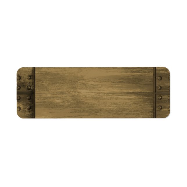 rivetted grungy gold metal plate (Front)