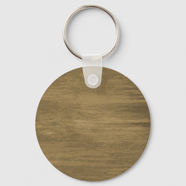 rivetted grungy gold metal plate key ring (Front)