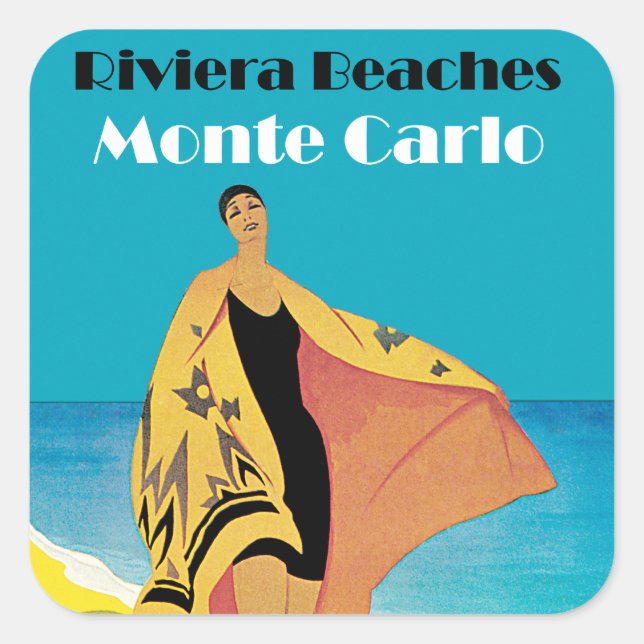 Riviera Beaches ~ Monte Carlo Square Sticker (Front)