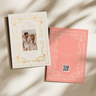Riviera Floral Foil Save the Date