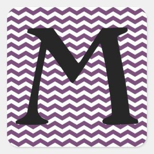 Riviera Lavender Wave Chevron Square Sticker