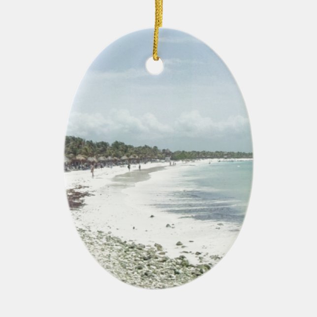 Riviera Maya Ceramic Tree Decoration (Front)