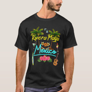 Riviera Maya Mexico Beach Summer Palm Sun Set Palm T-Shirt
