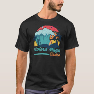 Riviera Maya Mexico Beach Summer Surfing Sunset Pa T-Shirt