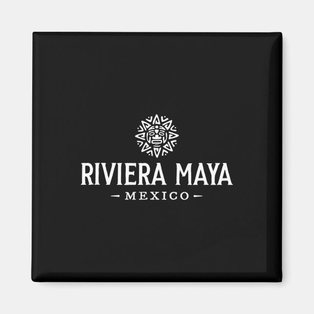 Riviera Maya Mexico Retro Throwck Sun Vacation Sou Magnet (Front)
