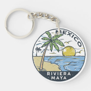 Riviera Maya Mexico Vintage Key Ring