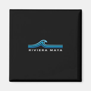 Riviera Maya Mexico Waves Vintage Mens Women Boys Magnet