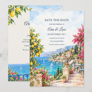 Riviera Terrace Wedding Save the Date Invitation