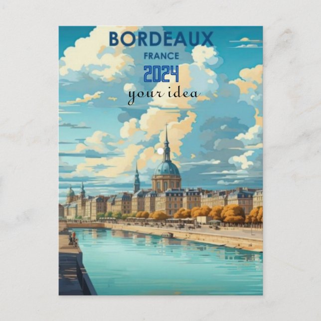 riviere  de la Bourse Bordeaux France Travel Postc Postcard (Front)