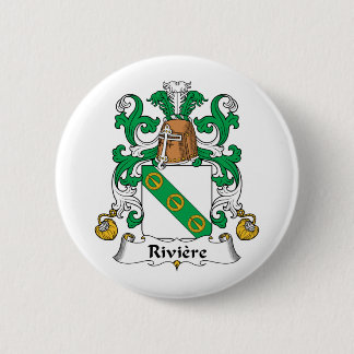 Riviere Family Crest 6 Cm Round Badge