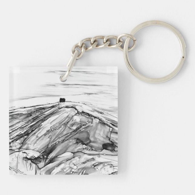 Rivington Pike Horwich Castle   Key Ring (Back)