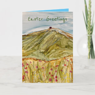 Rivington Pike Horwich impressionist Easter card