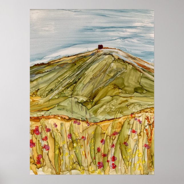 Rivington Pike Horwich impressionist  Poster (Front)