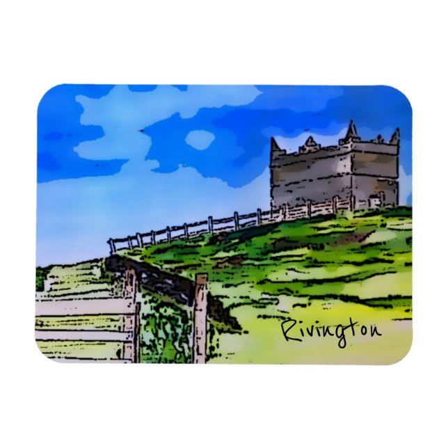Rivington pike Horwich original art  Magnet (Horizontal)