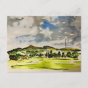 Rivington Winter Hill Landscape Postcard