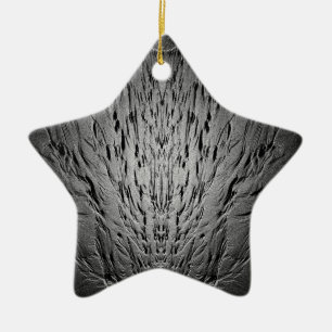 Rivulets on a sandy beach ceramic tree decoration