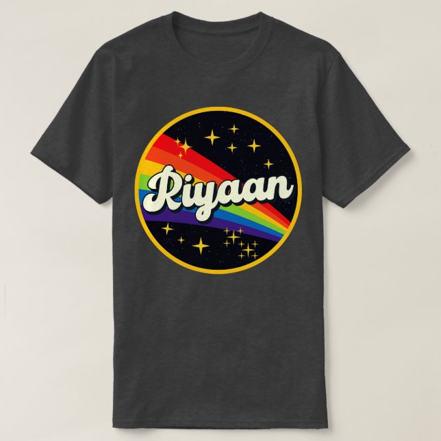Riyaan Rainbow In Space Vintage Style T-Shirt (Design Front)