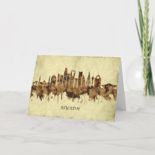 Riyadh Saudi Arabia Cityscape Holiday Card