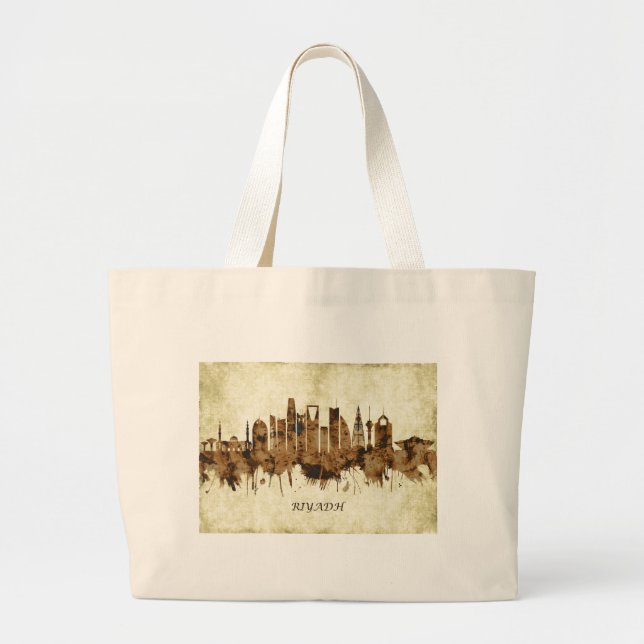 Riyadh Saudi Arabia Cityscape Large Tote Bag (Front)