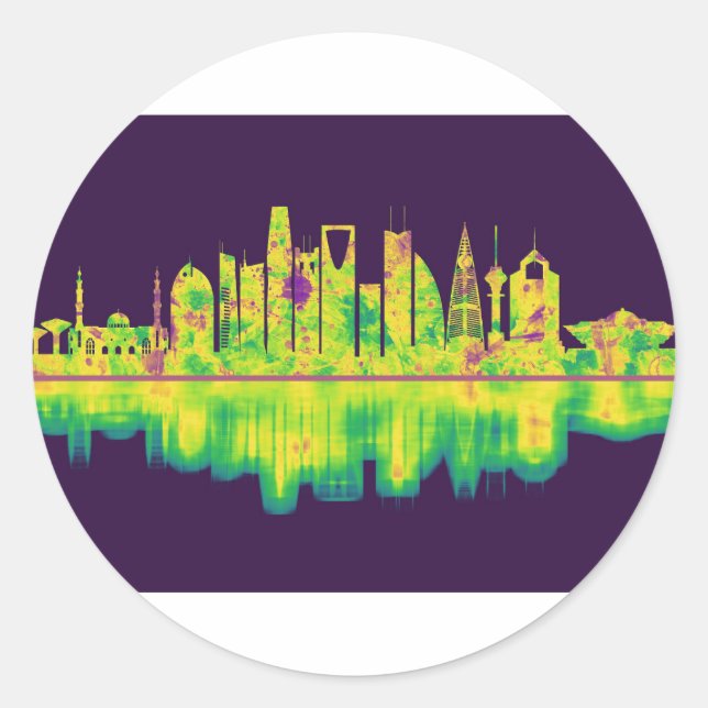 Riyadh Saudi Arabia Skyline Classic Round Sticker (Front)