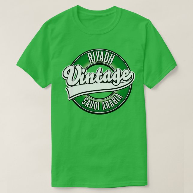 Riyadh Saudi Arabia Vintage logo T-Shirt (Design Front)
