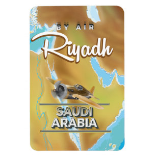 Riyadh Saudi Arabia vintage travel poster Magnet