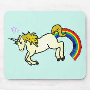 Riyah-Li Designs Rainbow Pooping Unicorn Mouse Pad