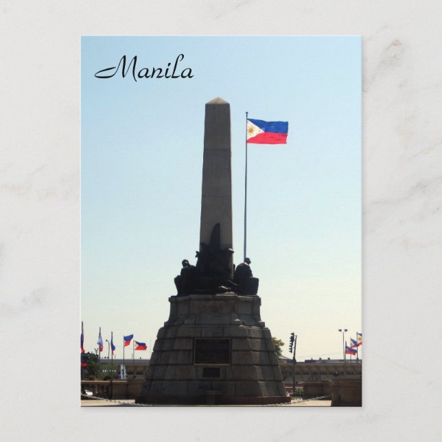 rizal flag monument postcard (Front)