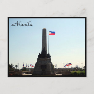 rizal monument flag postcard