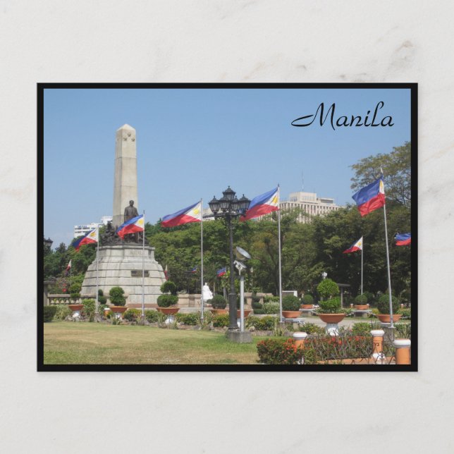 rizal monumental flags postcard (Front)