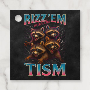 Rizz Em With The Tism Meme Autism Funny Racoon Favour Tags