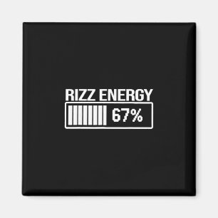 Rizz Energy At 67 Funny Six Seven Gen Alpha Meme  Magnet