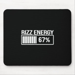 Rizz Energy At 67 Funny Six Seven Gen Alpha Meme Mouse Pad